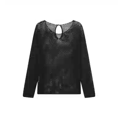 美洋 镂空钩花半透视针织衫 女款
