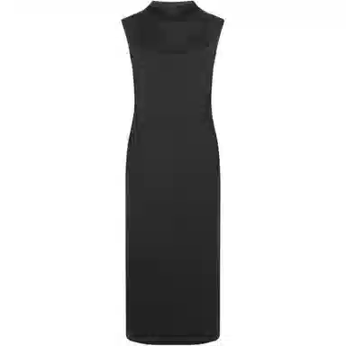 美洋 高领小黑裙纱无袖连衣裙 女款