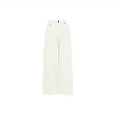 美洋 宽松捏褶黑扣牛仔裤 女款