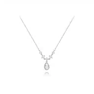 【纯银999 | 海洋之心】 六桂福珠宝 小众设计经典百搭学生日常高级感简约平安精致轻奢通勤约会温柔气质可调节锁骨链 足银 项链 女款