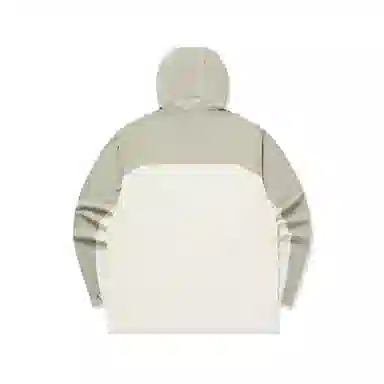 鸿星尔克 综训系列 城市户外系列 拼色拉链连帽百搭休闲 速干防晒服 男款 奶酪白