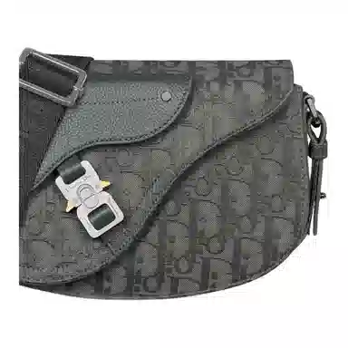 DIOR Oblique Shoulder Bag Coal Gray