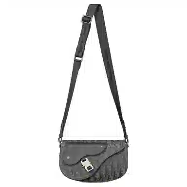 DIOR Oblique Shoulder Bag Coal Gray