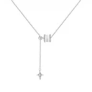 芒果饰品 韩系小蛮腰星芒抽拉式 铜 项链 女款