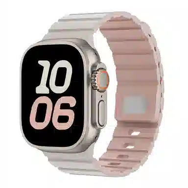 亿祈发 表带 苹果适用 硅胶材质 磁吸双色硅胶表带男女通用