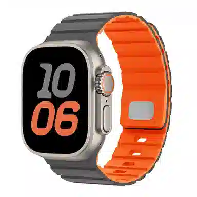 亿祈发 表带 苹果适用 硅胶材质 磁吸双色硅胶表带男女通用