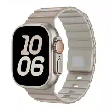 亿祈发 表带 苹果适用 硅胶材质 磁吸双色硅胶表带男女通用