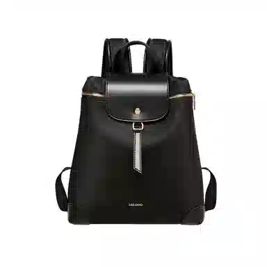 纳兰杜 通勤实用运动户外徒步登山大学生 织物 双肩包书包背包旅行包 常规 男女同款情侣款 子夜黑/卡其色