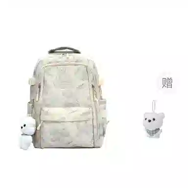 维多利亚旅行者 小熊印花大容量初高中大学生旅行通勤 尼龙 双肩包 常规 男女同款情侣款 印花