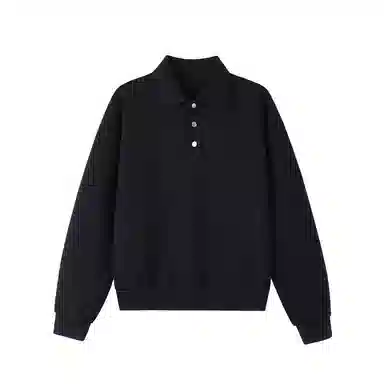 金盾 纯色休闲长袖套头翻领卫衣 男款