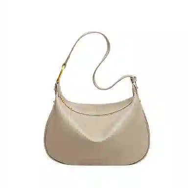 纳兰杜 时尚小众设计女包法式潮流饺子包女高级感通勤实用包包 牛皮合成革 斜挎包单肩包腋下包新月包 女款 燕麦色