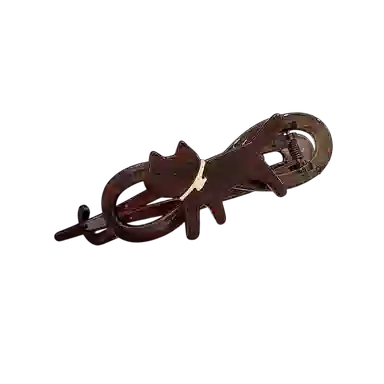 希铃 趣味猫咪豹纹可爱后脑勺 树脂 发夹 女款