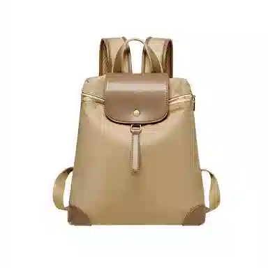 纳兰杜 通勤实用运动户外徒步登山大学生 织物 双肩包书包背包旅行包 常规 男女同款情侣款 子夜黑/卡其色