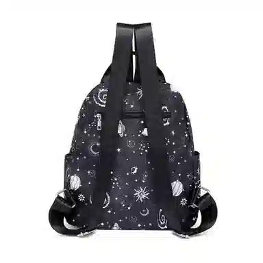 红蜻蜓 涂鸦印花大容量通勤出游书包 织物 背包双肩包 常规 男女同款情侣款 多色