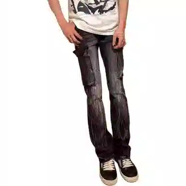 RAMPAGE Vintage Washed Cargo Jeans