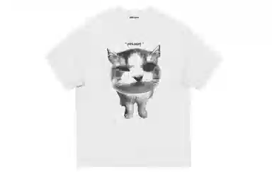 Pirkadat Vintage Cat Print T-Shirt