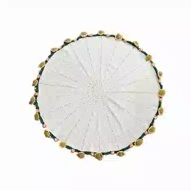 北极绒 爆款【成品】潮流时尚圆形手工花束毯浪漫多功能盖毯 腈纶 披肩 男女同款情侣款