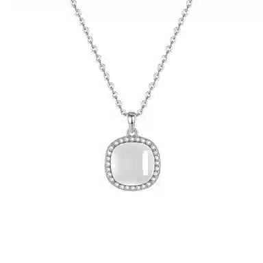 玄唐 新中式平安无事牌吊坠锁骨链#好运 玉髓 项链 女款