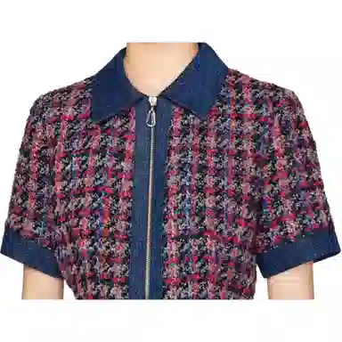 Sandro Colorblock Zip Waist Dress