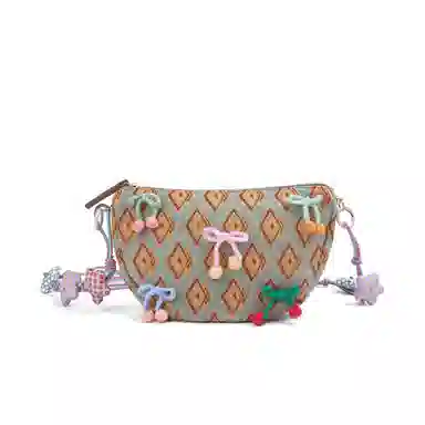 雅诗兰黛【定制化妆包】小花 幻彩樱桃 甜美 清新 梦幻 少女心 公主风 约会 通勤 复古凌格帆布化妆收纳包 便携