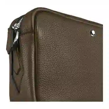 Montblanc Grain Leather Shoulder Bag Khaki Green
