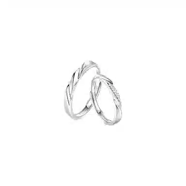 前方大荒野 恋爱频率对戒甜蜜示爱温柔相伴浪漫迷人精致小巧时尚小众设计轻奢高级感独特气质时髦开口 钛钢 戒指 男女同款情侣款