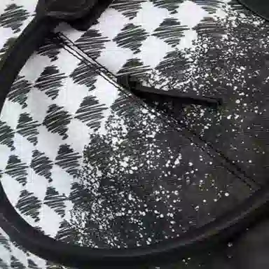 SPRAYGROUND Shark Mouth Graffiti Checkerboard PVC Bag