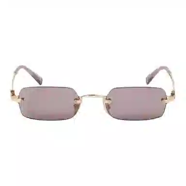 Miu Miu Metal Rectangular Sunglasses Gold