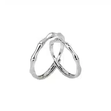 前方大荒野 青梅竹马对戒竹报平安清新浪漫新中式简约时尚小众设计甜蜜示爱精致时髦独特气质 钛钢 戒指 男女同款情侣款