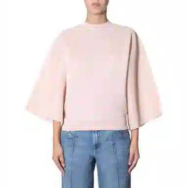 纪梵希 纯色圆领九分长袖针织衫 女款