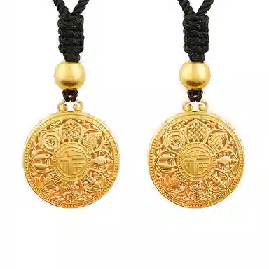 【风生水起】 零界 转动罗盘好运滚滚！ 新中式国潮复古风八宝花盘  一款两用 可挂可戴#好运 合金 挂件 男女同款情侣款