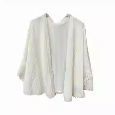 北极绒 春夏季百搭潮流时尚开衫针织上衣外搭氛围感出游拍照 聚酯纤维 披肩 男女同款情侣款