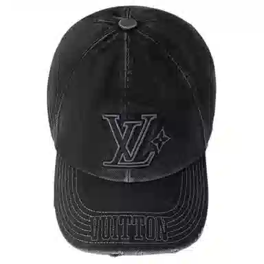 Louis Vuitton Logo Cotton Cap Gray