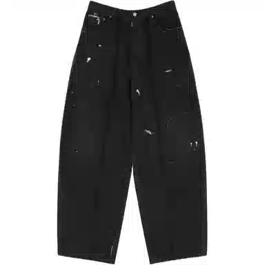 MM6 Maison Margiela Zip Pleated Wide Leg Jeans