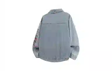 SOIEPLUS Romantic Rose Logo Denim Jacket