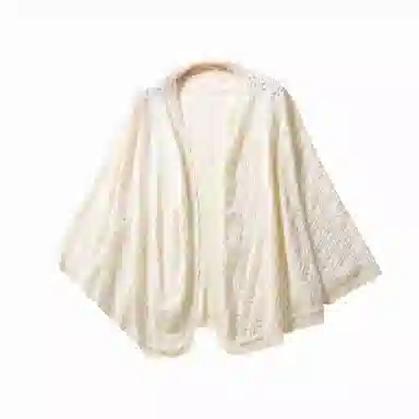 北极绒 复古文艺百搭春秋薄款时尚开衫外搭出游拍照 涤纶 披肩 女款