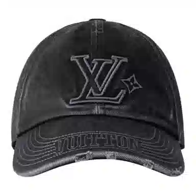 Louis Vuitton Logo Cotton Cap Gray