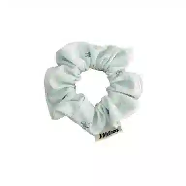 丹琴 奶油海盐蓝 灯芯绒蝴蝶结甜美百搭大肠圈发绳大号丸子头发饰#好运 布艺 发圈/头绳 女款