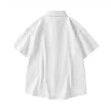 领航骆驼 嘻哈街头美式时尚翻领痞帅复古潮牌凉感透气薄款宽松休闲百搭轻商务通勤落肩短袖   衬衫  男女同款