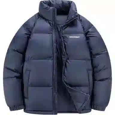 鸭鸭 户外运动韩系加厚保暖短款冬季外套纯色韩版休闲基础百搭立领面包羽绒服 男女同款