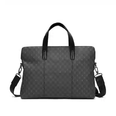 老人头 复古百搭商务通勤时尚设计高级感单肩斜挎包 合成革 公文包 男款 多色