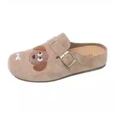 乐乐鱼 软底一脚蹬简约可爱外穿时尚 防磨包头拖鞋 女