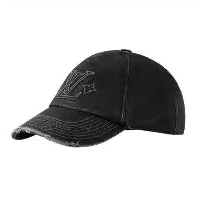 Louis Vuitton Logo Cotton Cap Gray