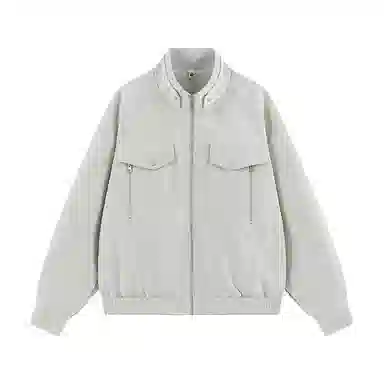 艾梵斯贝 美式复古潮流立领扎染高级感设计无性别主义高街风潮牌日常通勤百搭帅酷气质宽松休闲皮衣 男女同款