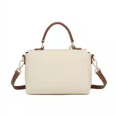 红蜻蜓 高颜值小香风经典上班通勤小众高级感质感 牛皮 单肩手提包 女款 米白色