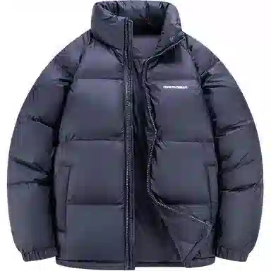 鸭鸭 户外运动韩系加厚保暖短款冬季外套纯色韩版休闲基础百搭立领面包羽绒服 男女同款