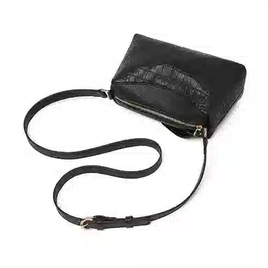 老人头 时尚鳄鱼纹百搭柔软高级质感 牛皮革拼合成革 单肩包 常规 女款 多色