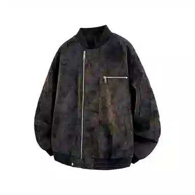 美式复古高街个性痞帅百搭棒球服外套皮衣 男女同款