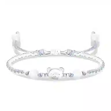 【999银】 絮物 简约设计感小熊款纯手工编织小众甜美国潮新中式轻奢百搭新中式高级感出游新宠吸睛神器#好运 织物 手绳 男女同款情侣款