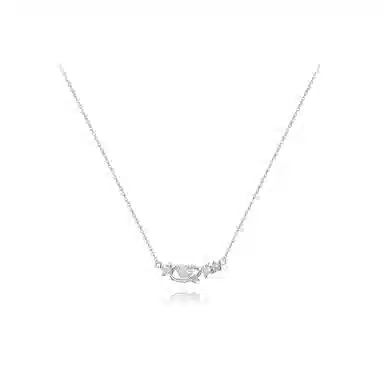 【纯银999 | 星月系列】 六桂福珠宝 经典百搭小众设计高级感学生日常简约精致轻奢通勤极简约会温柔气质可调节锁骨链 足银 项链 女款